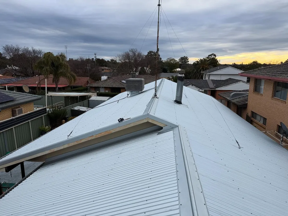 Metal roof after a tile to metal conversion in Dubbo