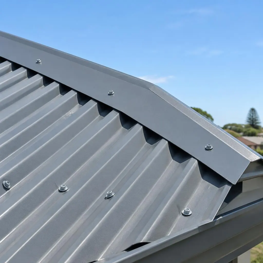 New metal roof sheeting and ridge capping installed by roofers in Dubbo