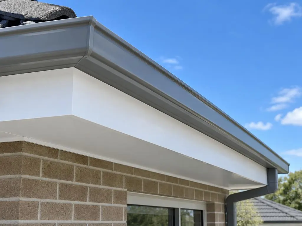 New metal fascia and guttering along a roof edge in Dubbo